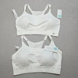 Two New Marika White Seamless Racerback Sports Bra Comfy Design Size 2X